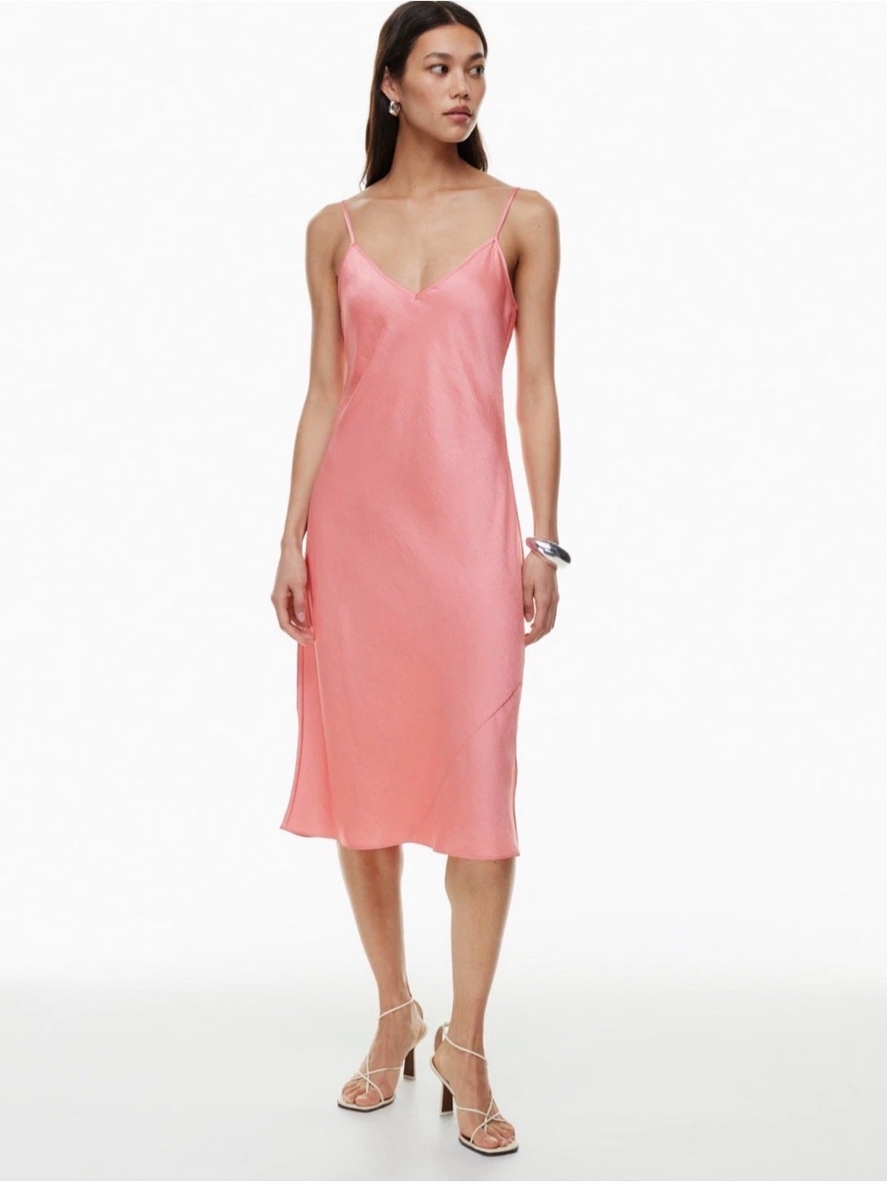 Wilfred Only Slip Satin Midi Dress Size Large